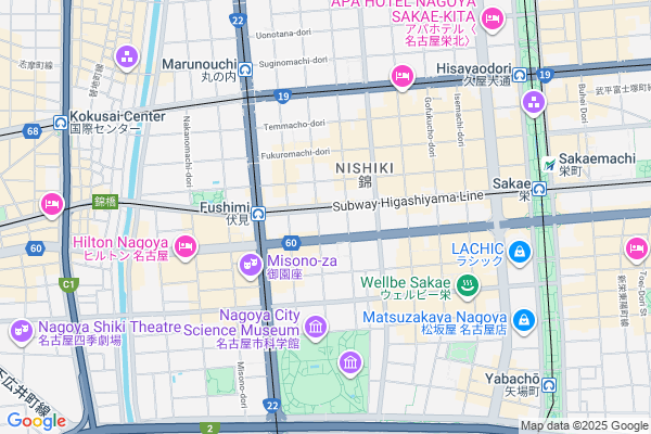 Map of 名古屋市中区錦２丁目１９−１