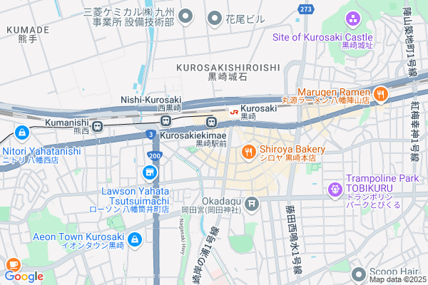 Map of 北九州市八幡西区黒崎３丁目４−１