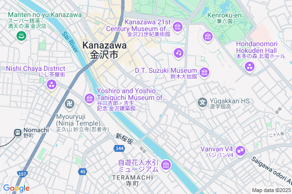 Map of 石川県金沢市新竪町3-102