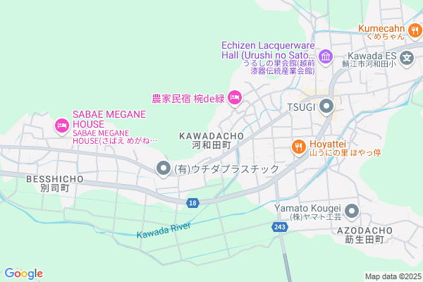 Map of 福井県鯖江市河和田