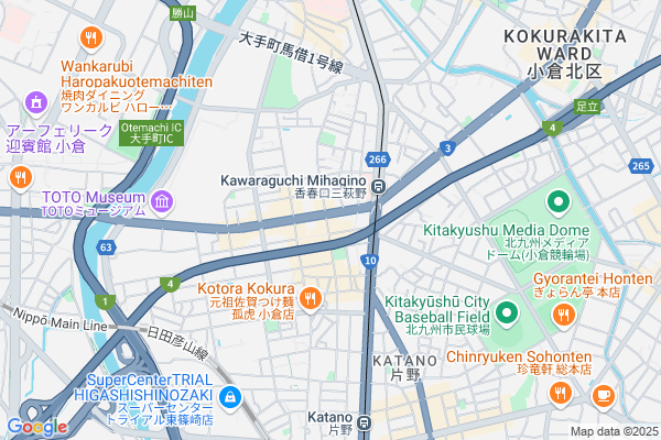 Map of 北九州市小倉北区黄金1-2-1