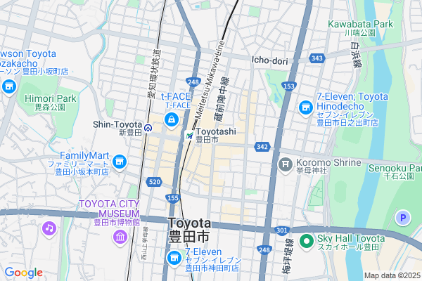 Map of 愛知県豊田市喜多町２丁目１０１