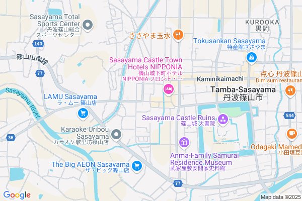 Map of 兵庫県篠山市西町６１
