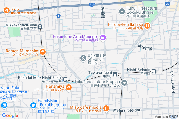 Map of 福井県福井市文京3丁目9-1