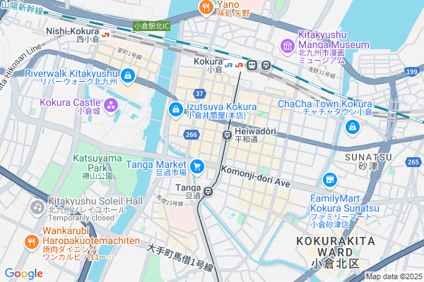 Map of 福岡県北九州市小倉北区魚町2-3-12