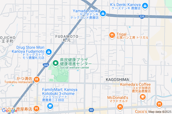 Map of 鹿児島県鹿屋市札元1ｰ24ｰ7