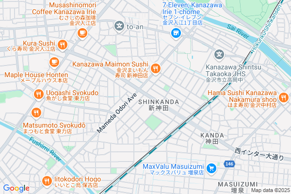 Map of 金沢市新神田4丁目1-12