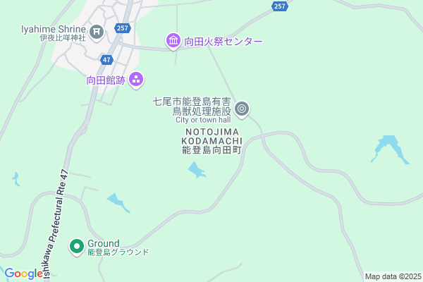Map of 石川県七尾市能登島向田町牧山