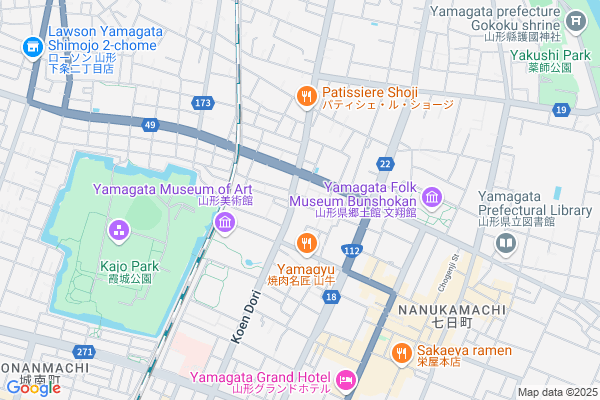 Map of 山形市旅篭町一丁目18-11