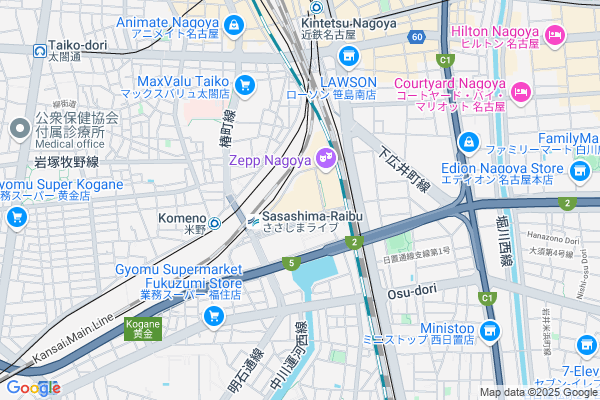 Map of 愛知県名古屋市中村区平池町4-60-12