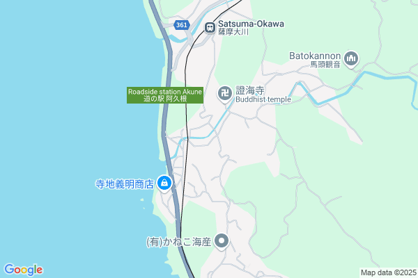 Map of 鹿児島県阿久根市大川54