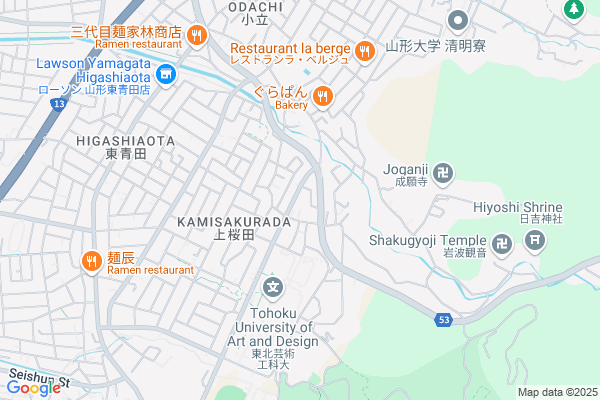 Map of 山形市上桜田3-2-37