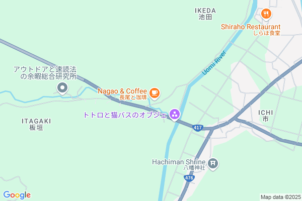 Map of 福井県今立郡池田町板垣51