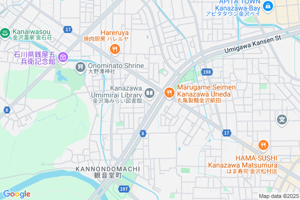 Map of 石川県金沢市寺中町イ1番地1