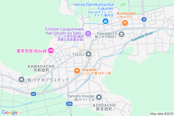 Map of 福井県鯖江市河和田町19-8