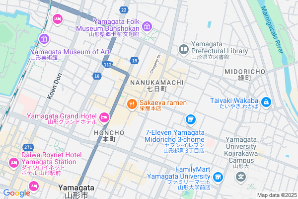 Map of 山形市七日町２−４−１６