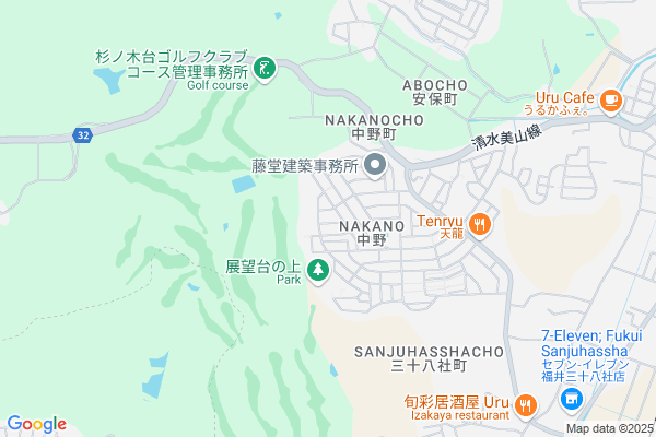 Map of 福井市中野1-606