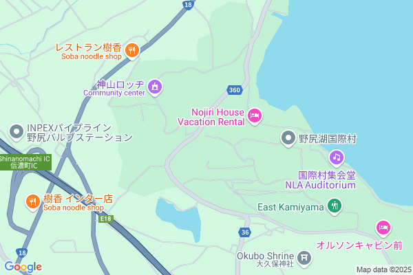 Map of 長野県上水内郡信濃町野尻389