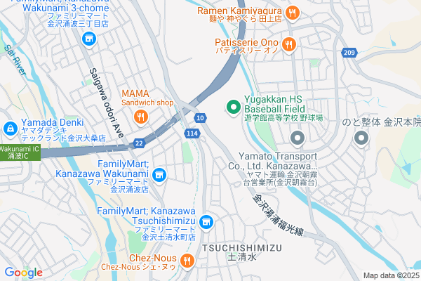 Map of 金沢市土清水3丁目286-1