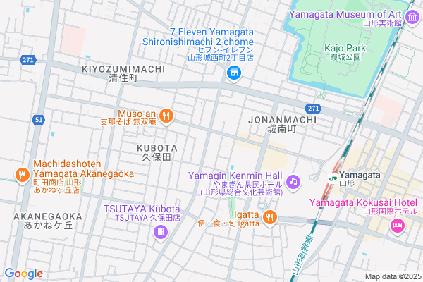 Map of 山形県山形市双葉町2-4-38