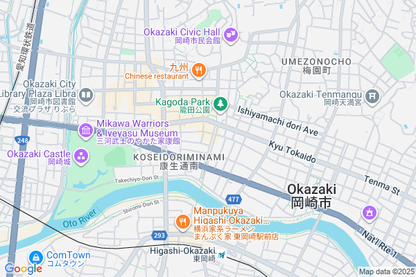 Map of 愛知県岡崎市康生通南３丁目 ４３番地