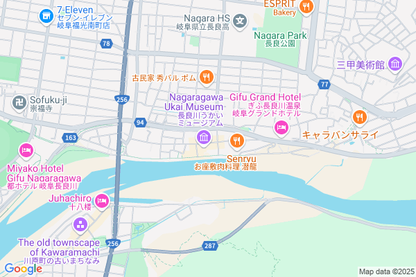 Map of 〒502-0071 岐阜県岐阜市長良４５−１ うかいミュージアム 北隅