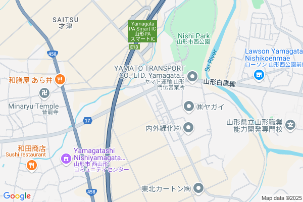 Map of 山形県山形市富神台26