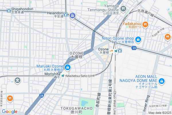 Map of 愛知県名古屋市北区大曽根2-9-57
