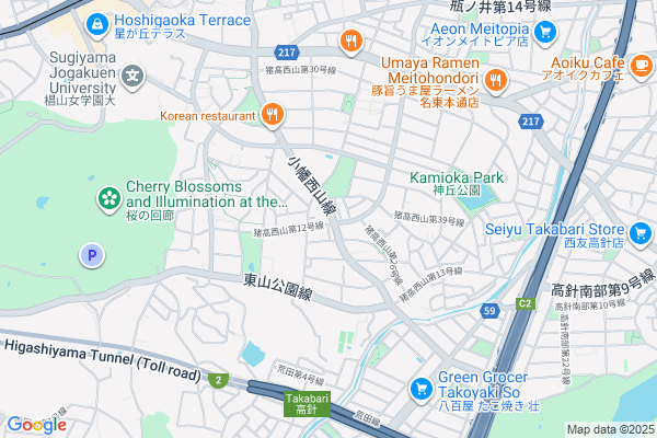 Map of 愛知県名古屋市名東区西山本通２丁目23