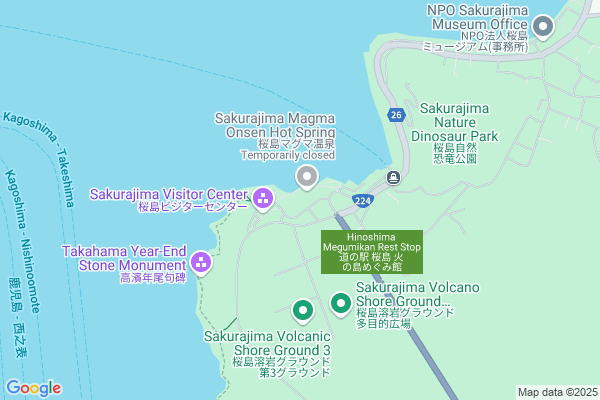 Map of 鹿児島県鹿児島市桜島横山町1722−16