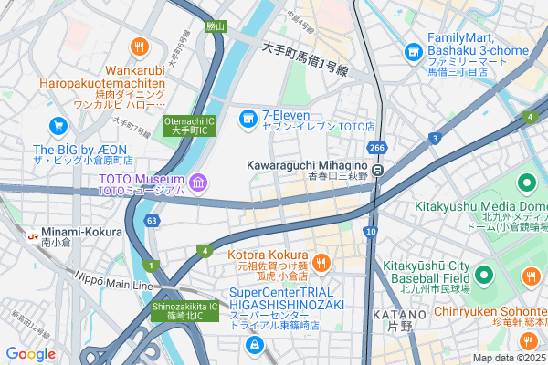 Map of 北九州市小倉北区吉野町12-19喜久田マンション４F