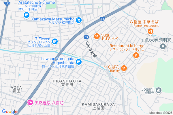 Map of 山形県山形市 小立３丁目１４−４