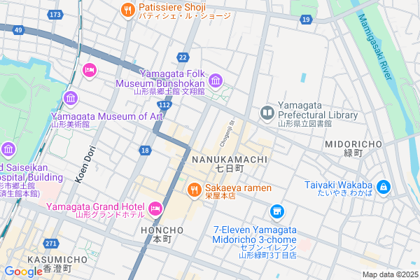 Map of 山形市七日町3-2-8