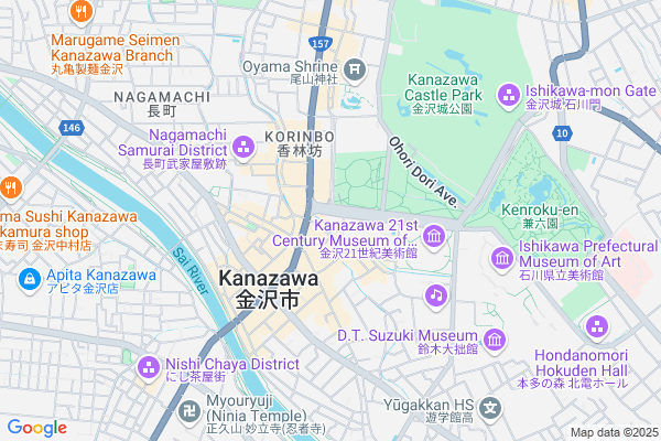 Map of 石川県金沢市片町1丁目1-31