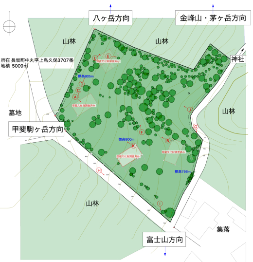 森に家と仕事場を　名峰を望む土地(土地 5,009㎡・2950万円) / 山梨県北杜市長坂町中丸