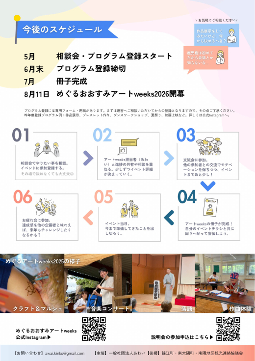 めぐるおおすみアートweeks2026 説明会 〜みんなでつくる、みんなが主役のアートフェス〜