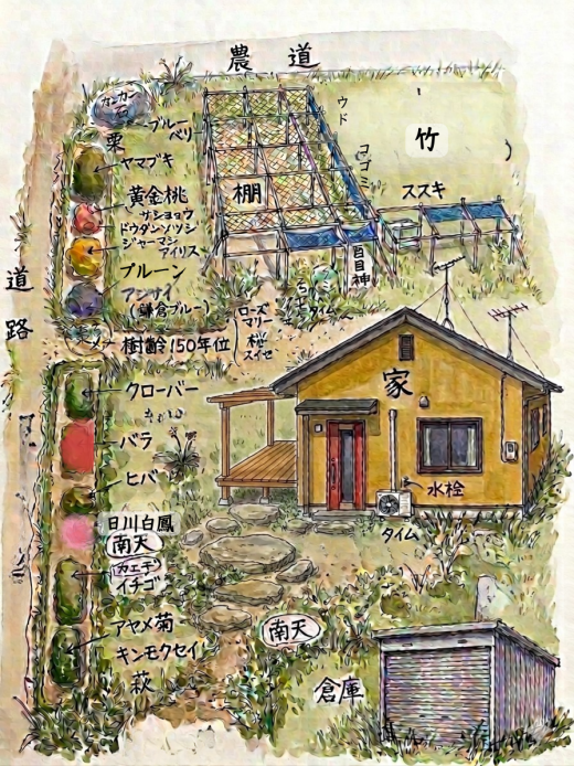 【SALE】「数々の果樹と花に囲まれた”今すぐ住める”コンパクト一軒家」 2SLDK（建物71.21m²/土地669.63m²）/山梨市牧丘町西保中 1,050万円